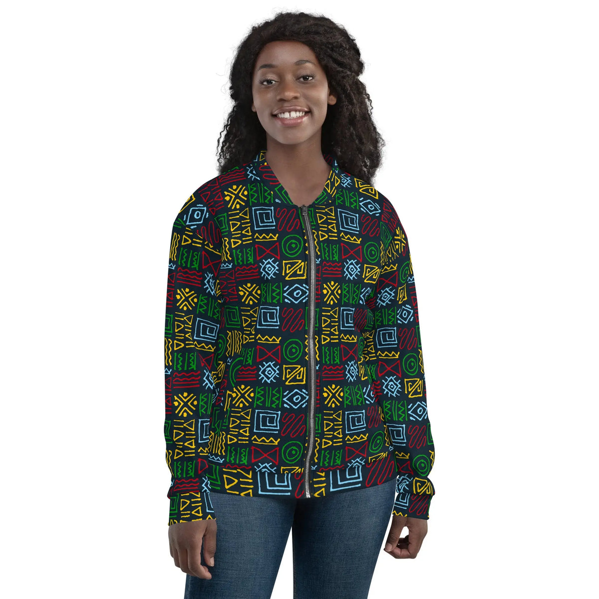 Unisex Bomber Jacket Funky African