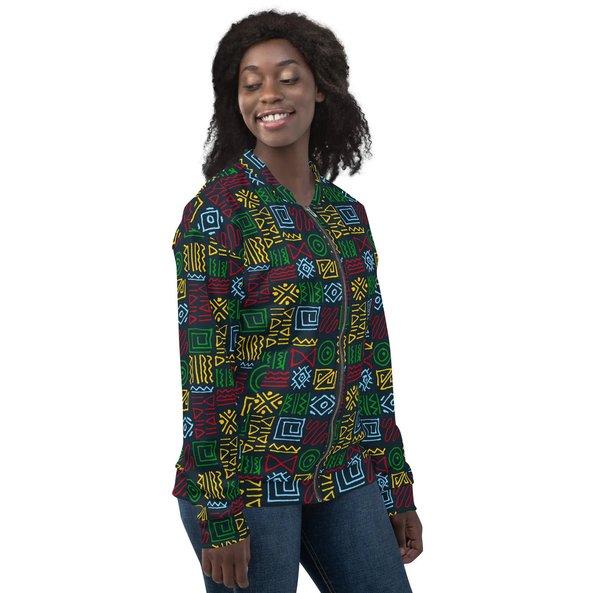 Unisex Bomber Jacket Funky African