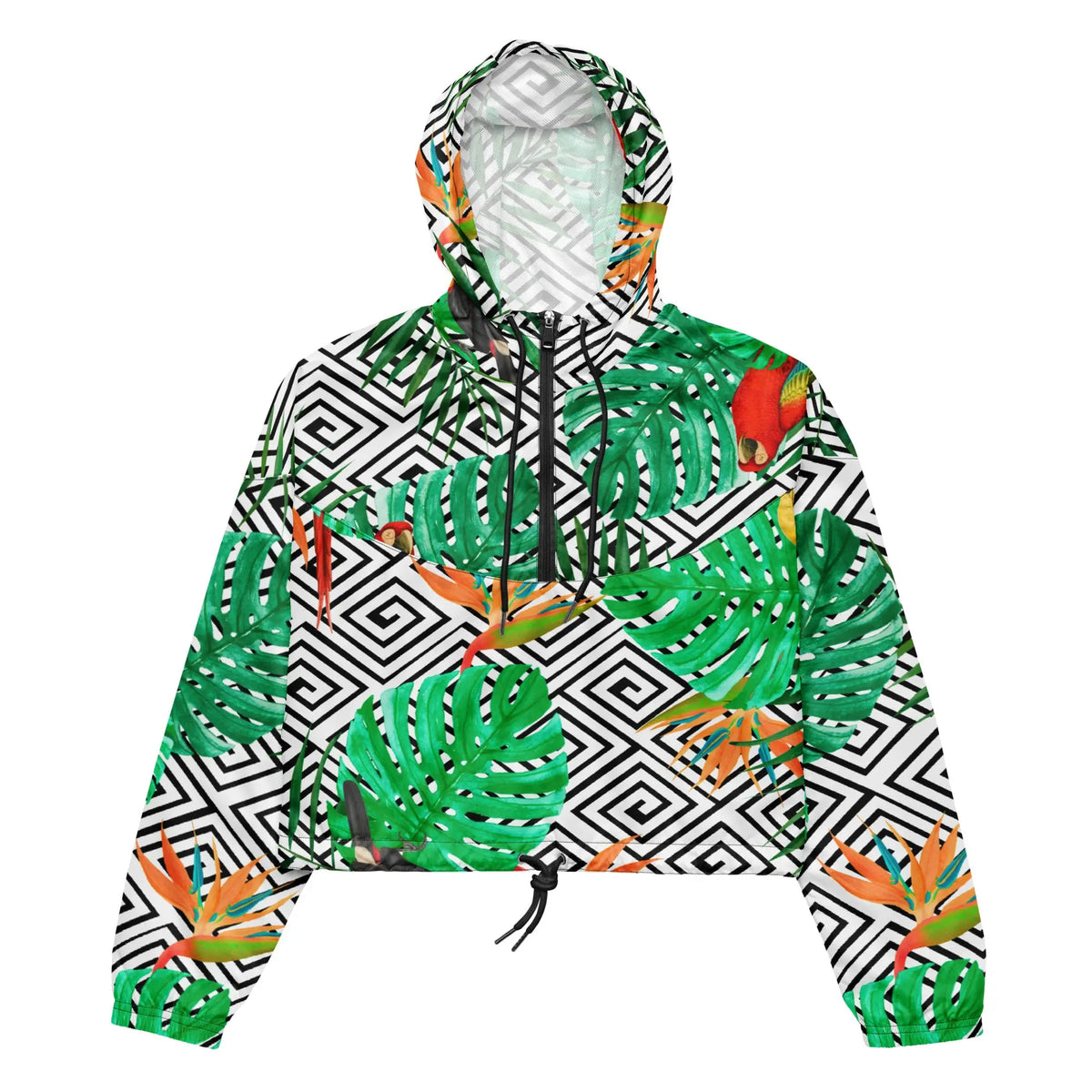 Women’s cropped windbreaker Funky African