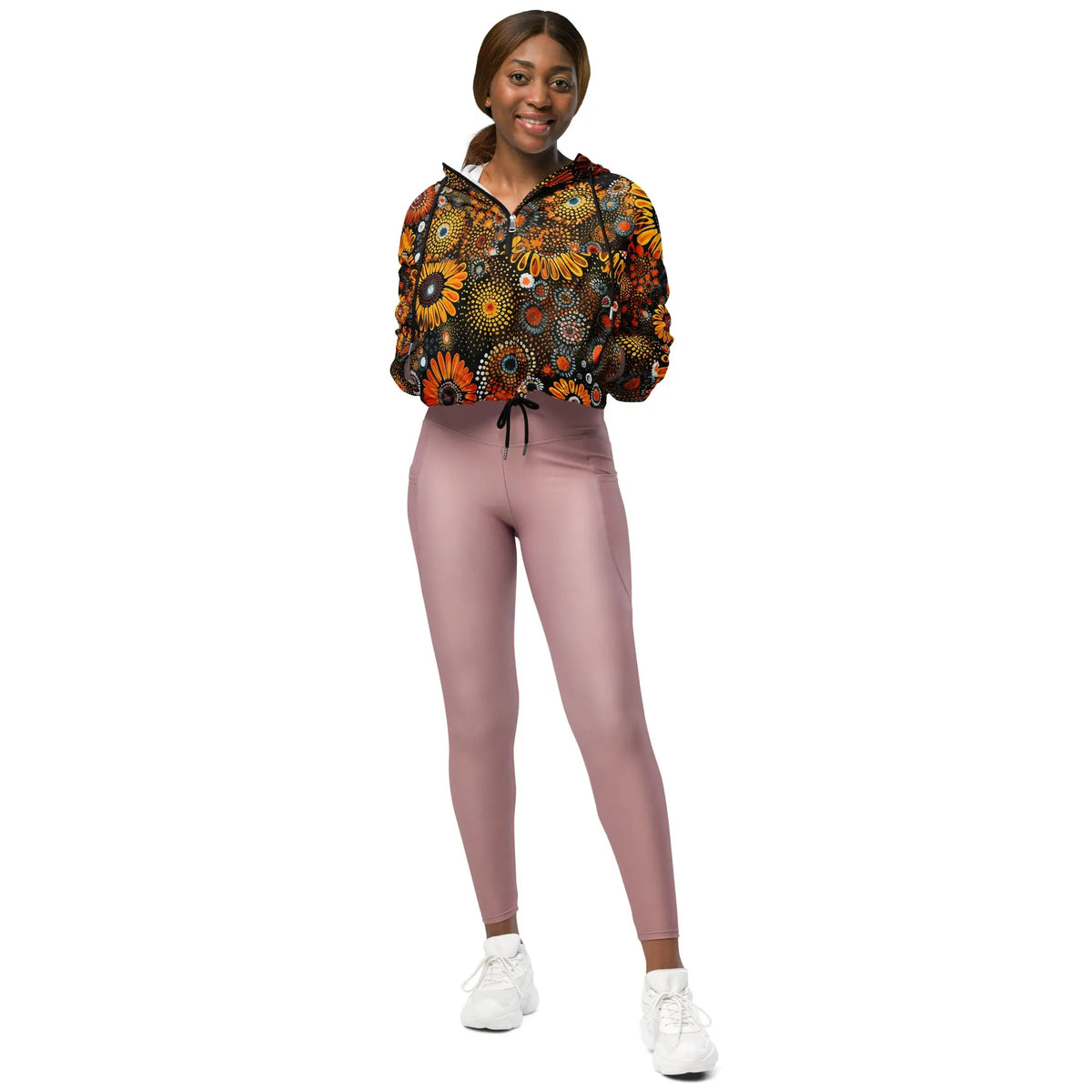 Women’s cropped windbreaker Funky African