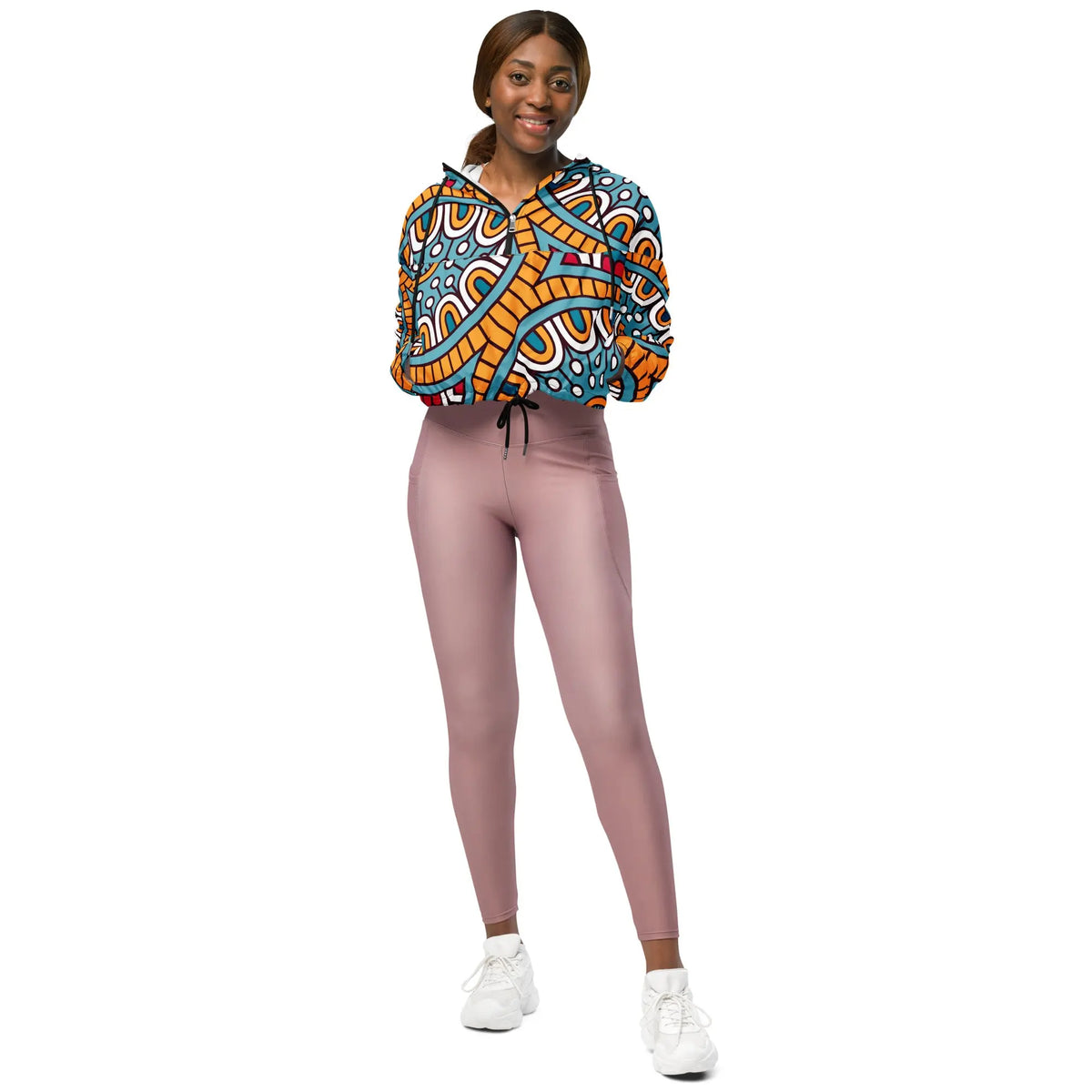 Women’s cropped windbreaker Funky African