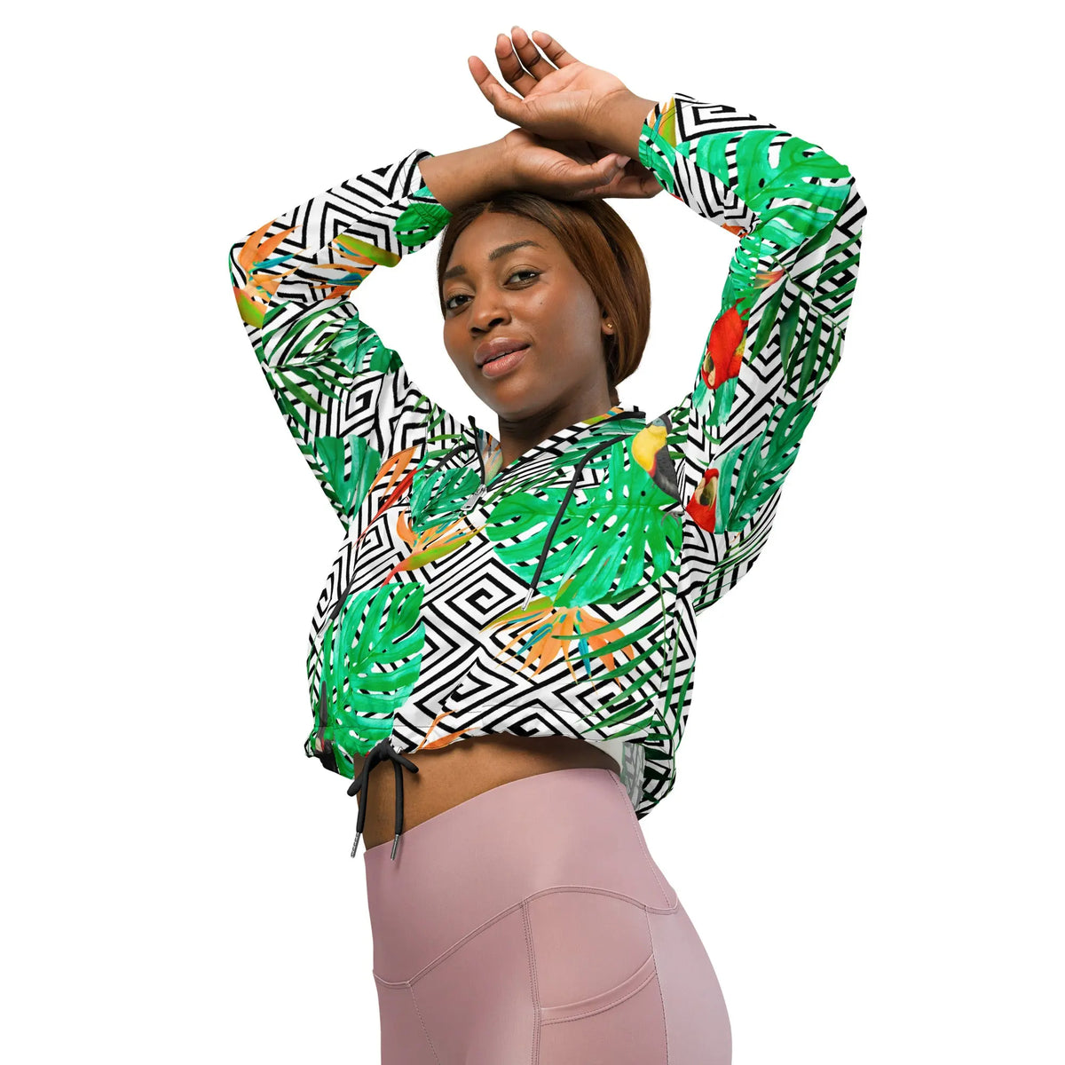 Women’s cropped windbreaker Funky African