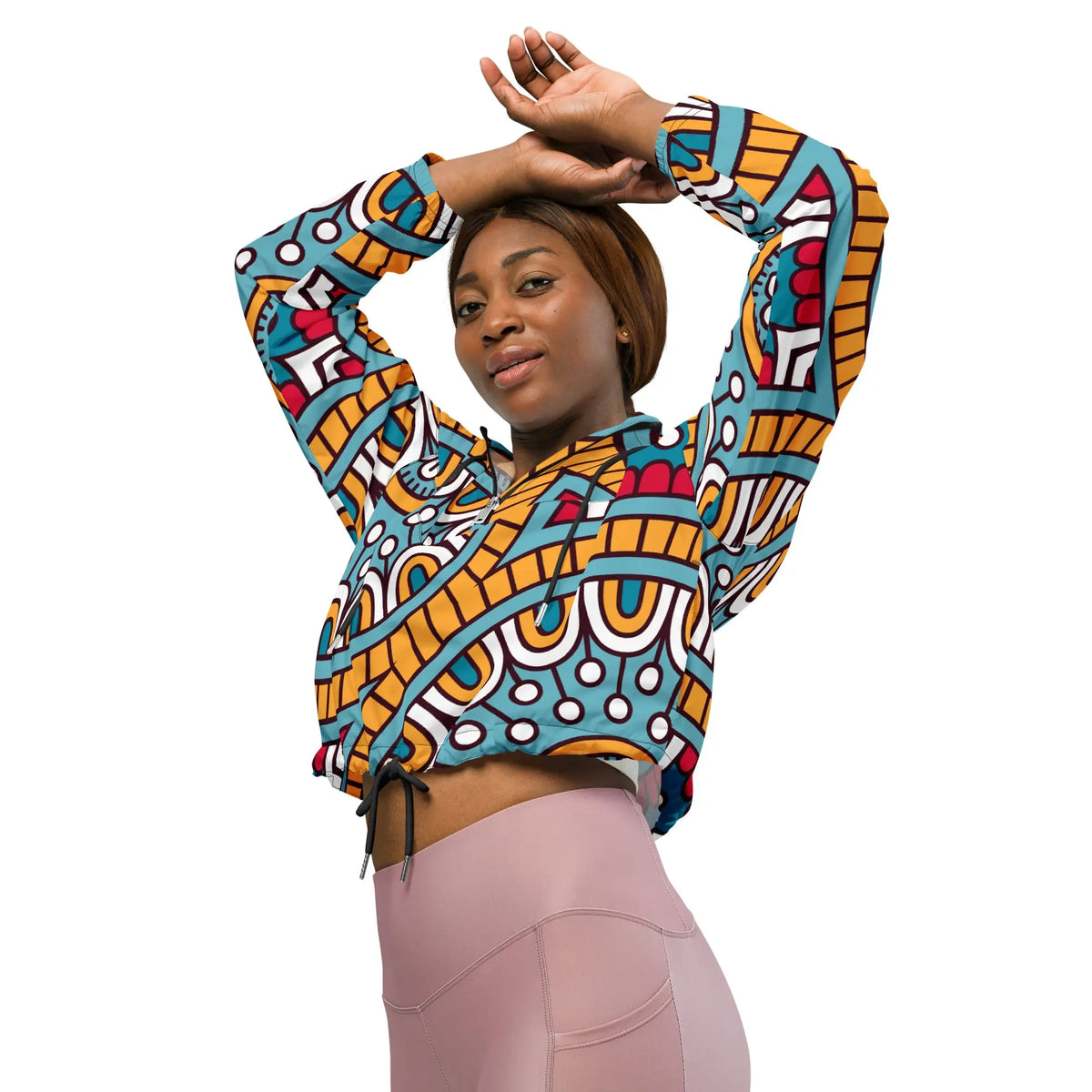 Women’s cropped windbreaker Funky African