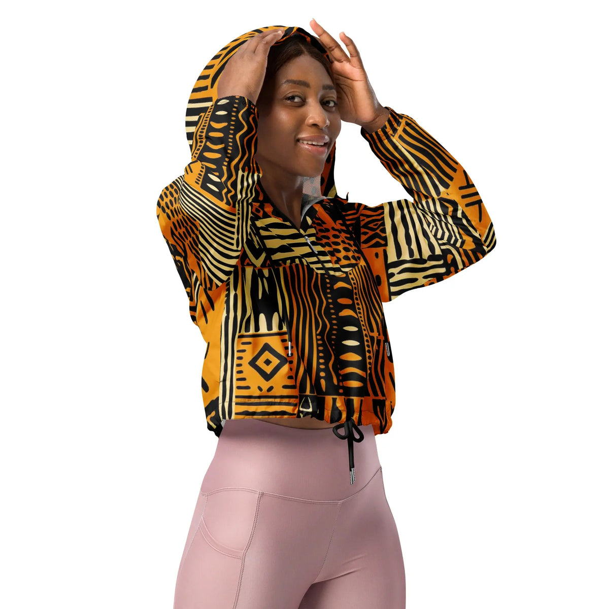 Women’s cropped windbreaker Funky African