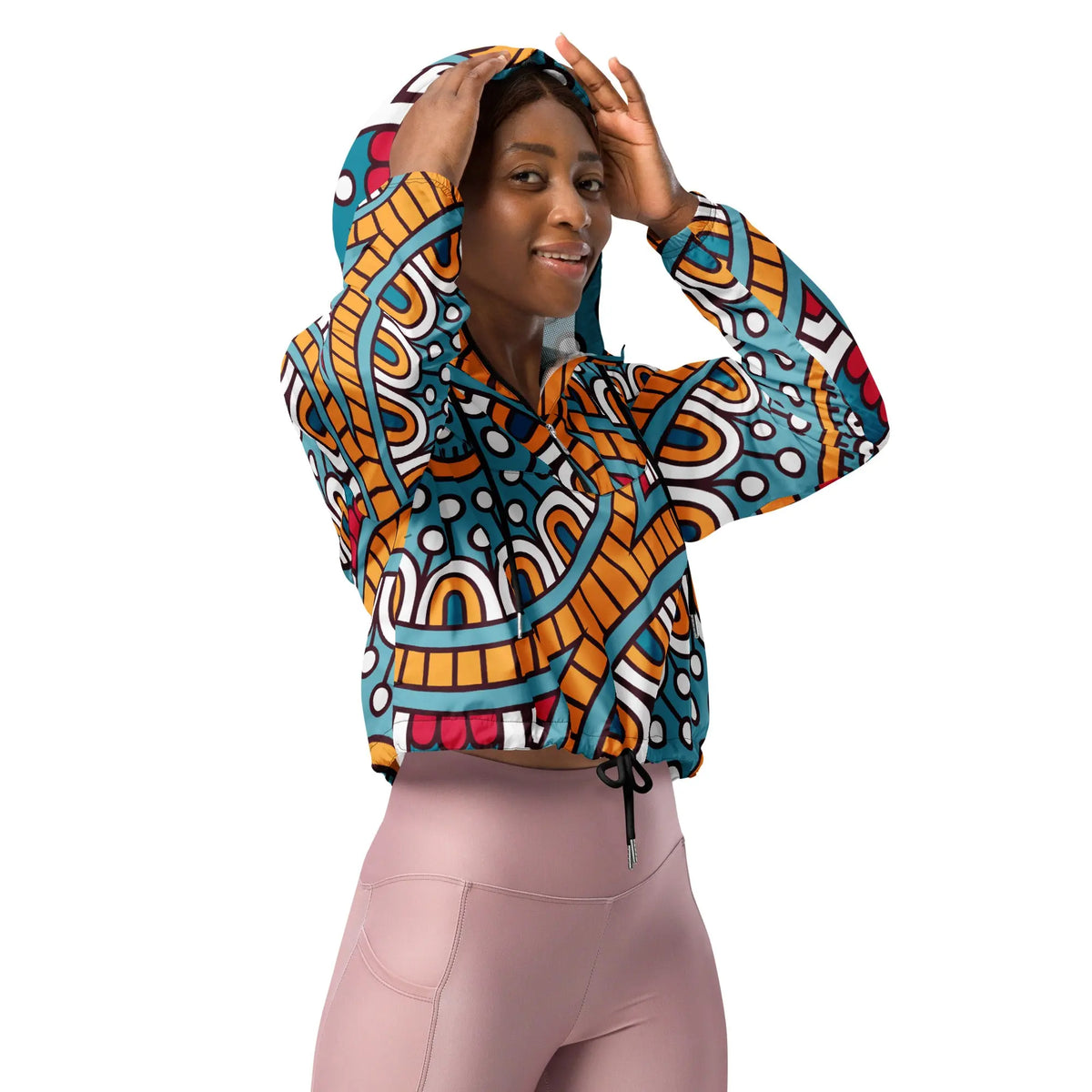 Women’s cropped windbreaker Funky African