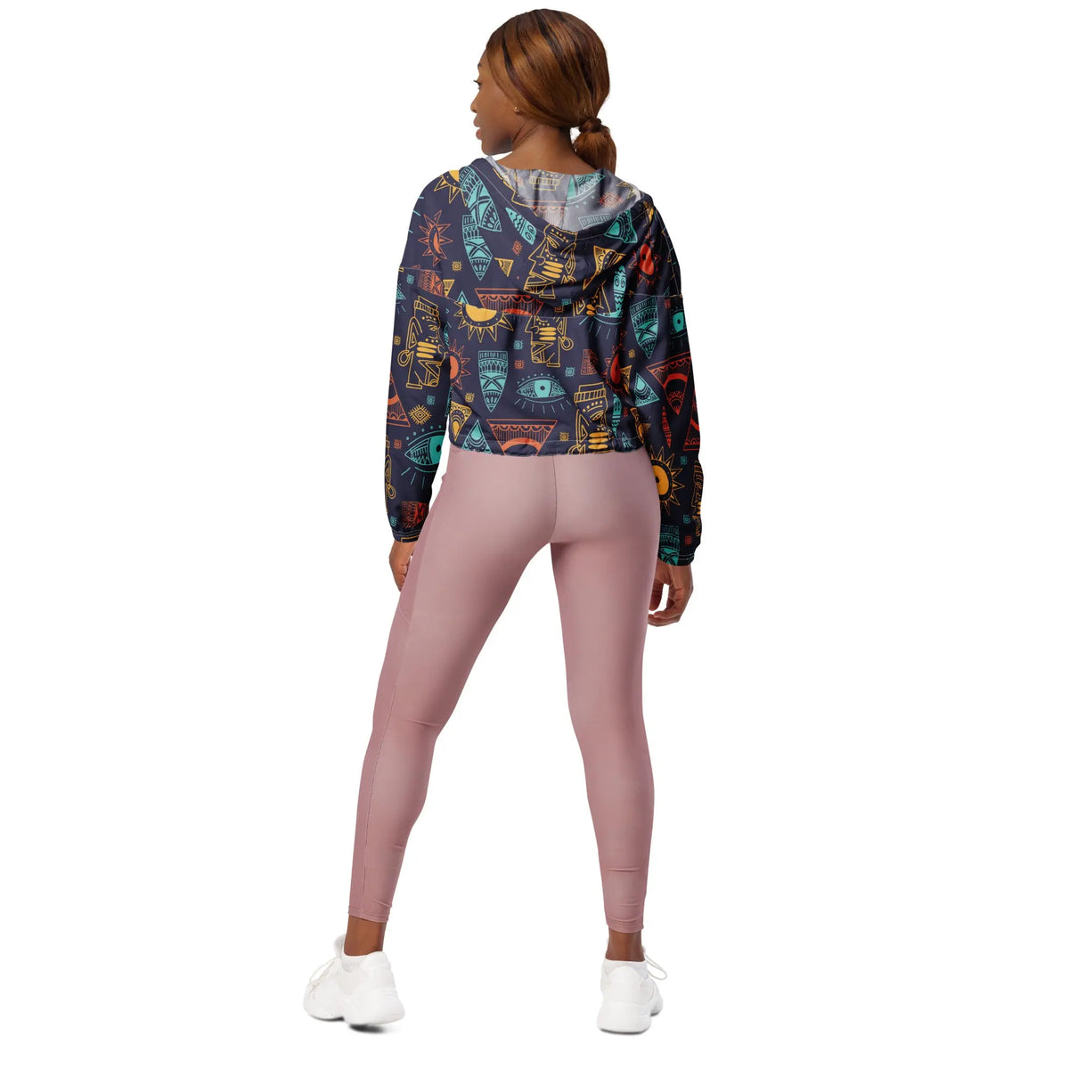 Women’s cropped windbreaker Funky African