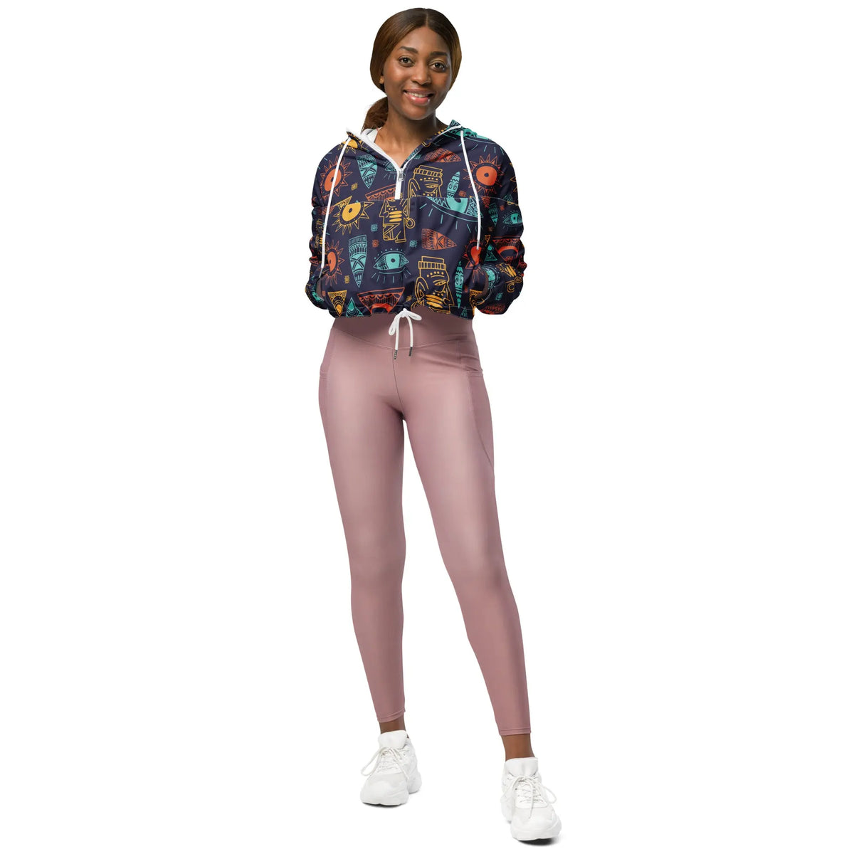 Women’s cropped windbreaker Funky African