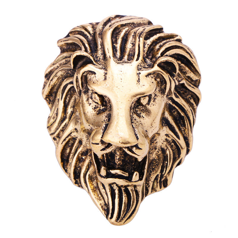 Vintage African Lion Brooch Men's Domineering King Of Grassland