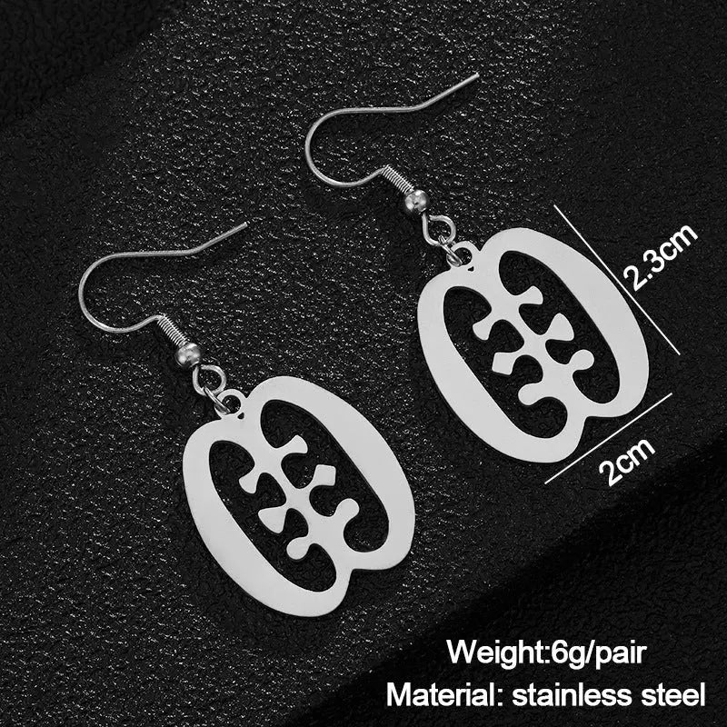 Adinkra Fashion Hollowed-out ear rings Funky African