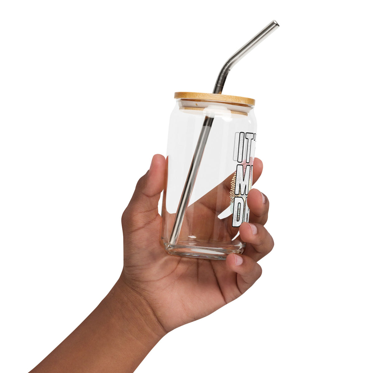 Can-shaped glass - Ghana Funky African