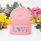 3D Embroidered love Cuffed Beanie Funky African