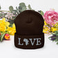 3D Embroidered love Cuffed Beanie Funky African