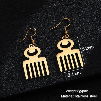 Adinkra Fashion Hollowed-out ear rings