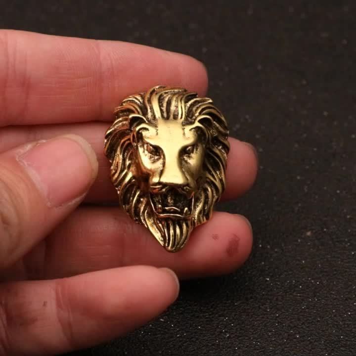 Vintage African Lion Brooch Men's Domineering King Of Grassland