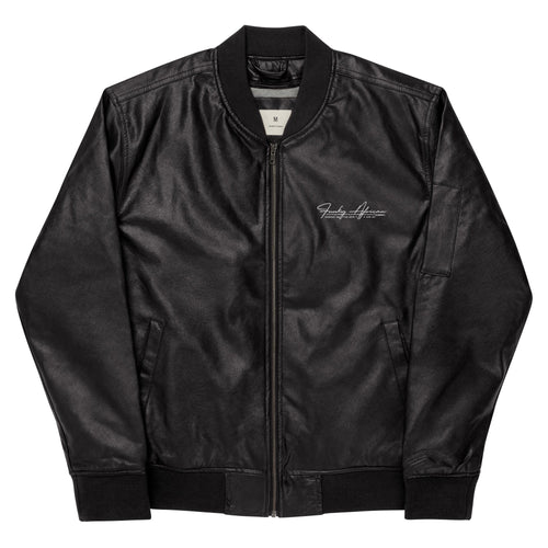 Funky African Leather Bomber Jacket Funky African