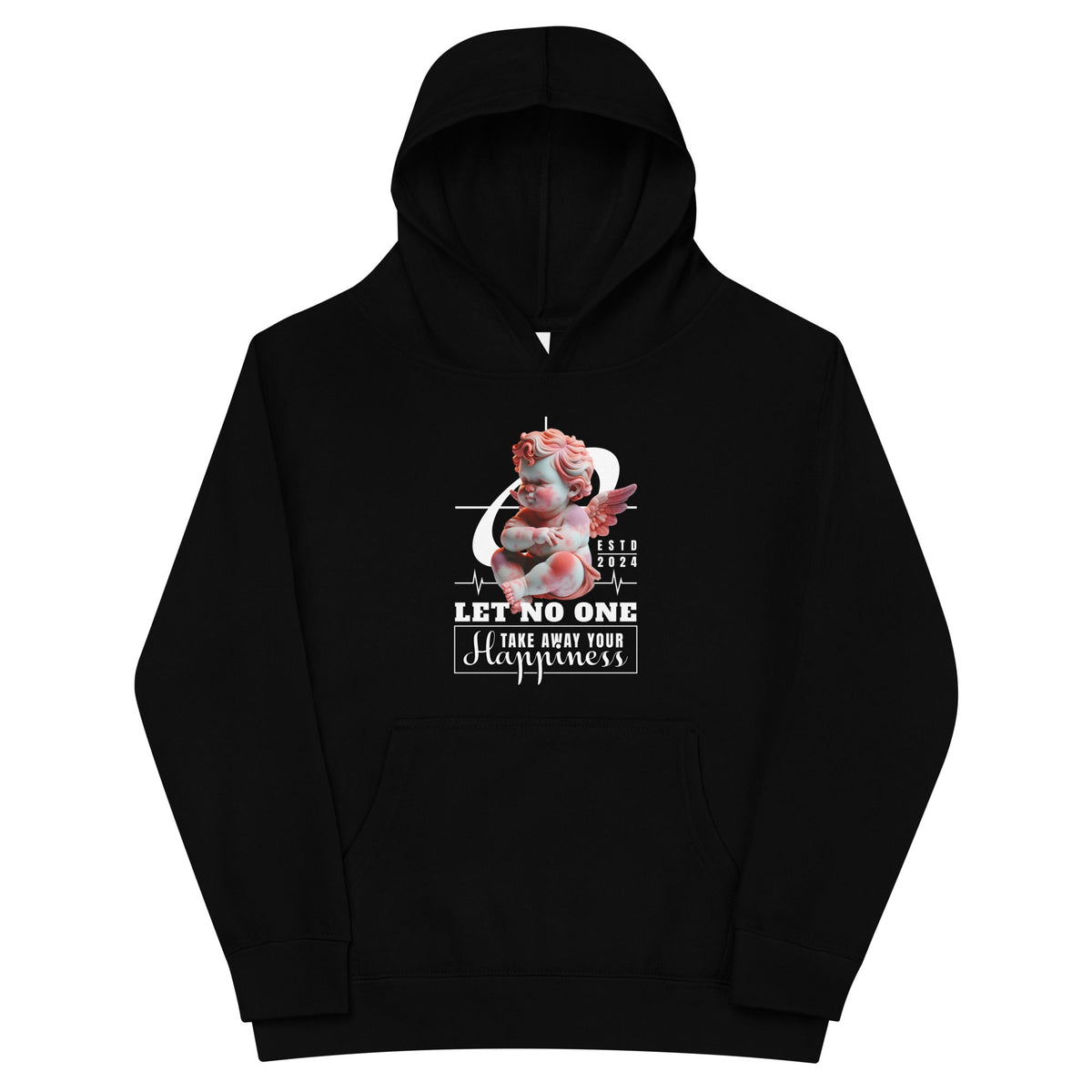 Happiness Kids fleece hoodie Funky African