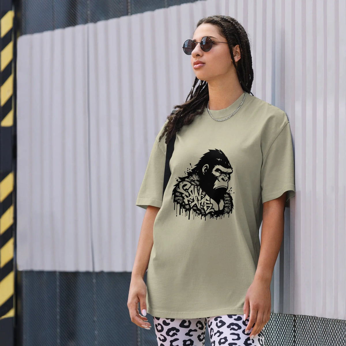 Oversized faded t-shirt Funky African