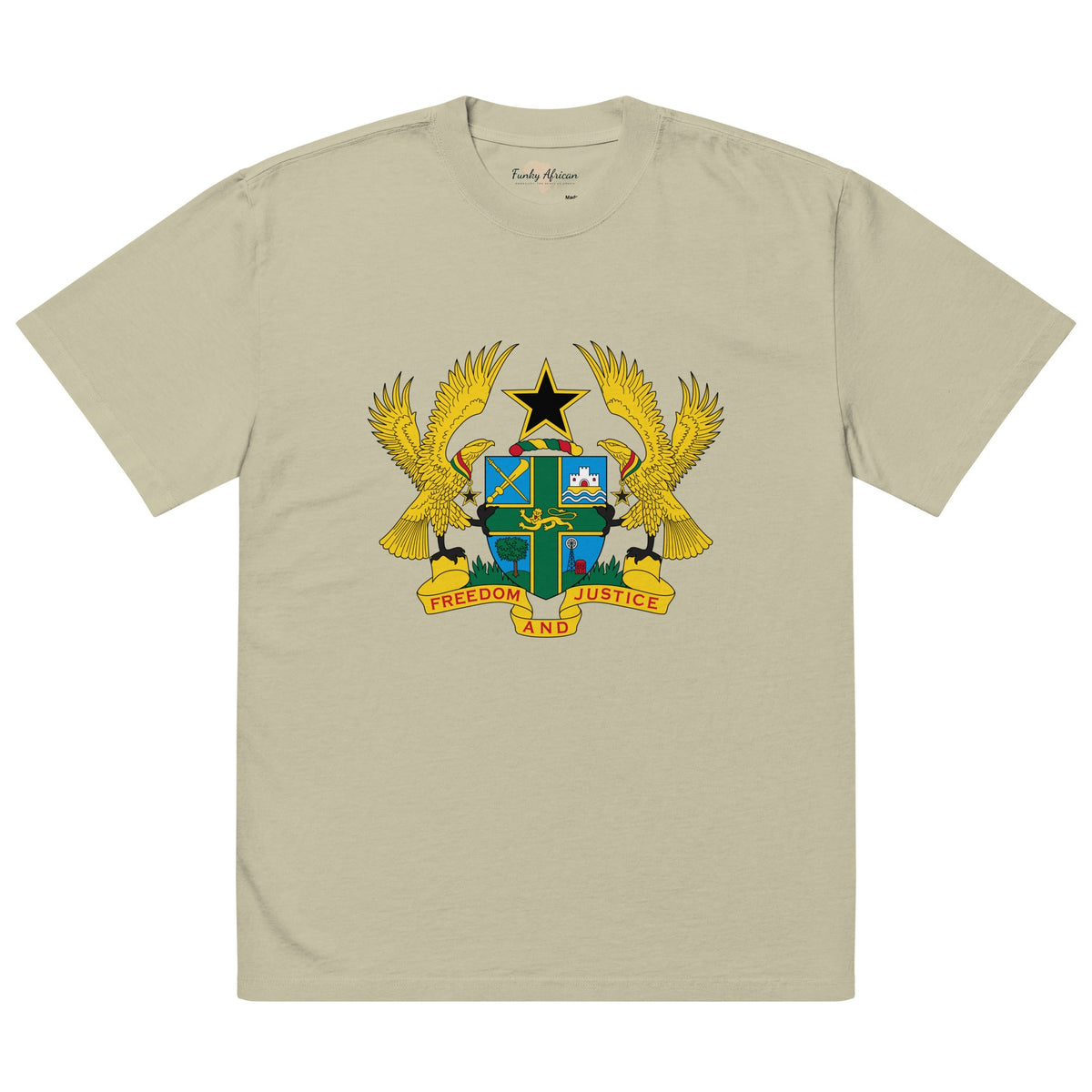 Ghana Emblem Oversized faded t-shirt Funky African