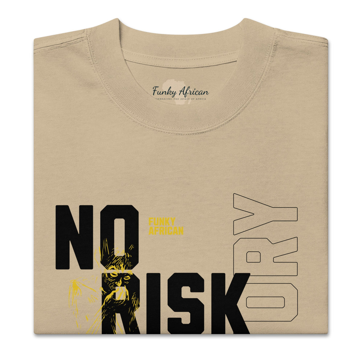No risk Oversized faded t-shirt Funky African
