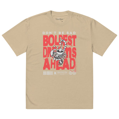 Don't be sad oversized faded tee