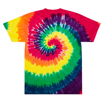 3D Embroidered Oversized tie-dye t-shirt