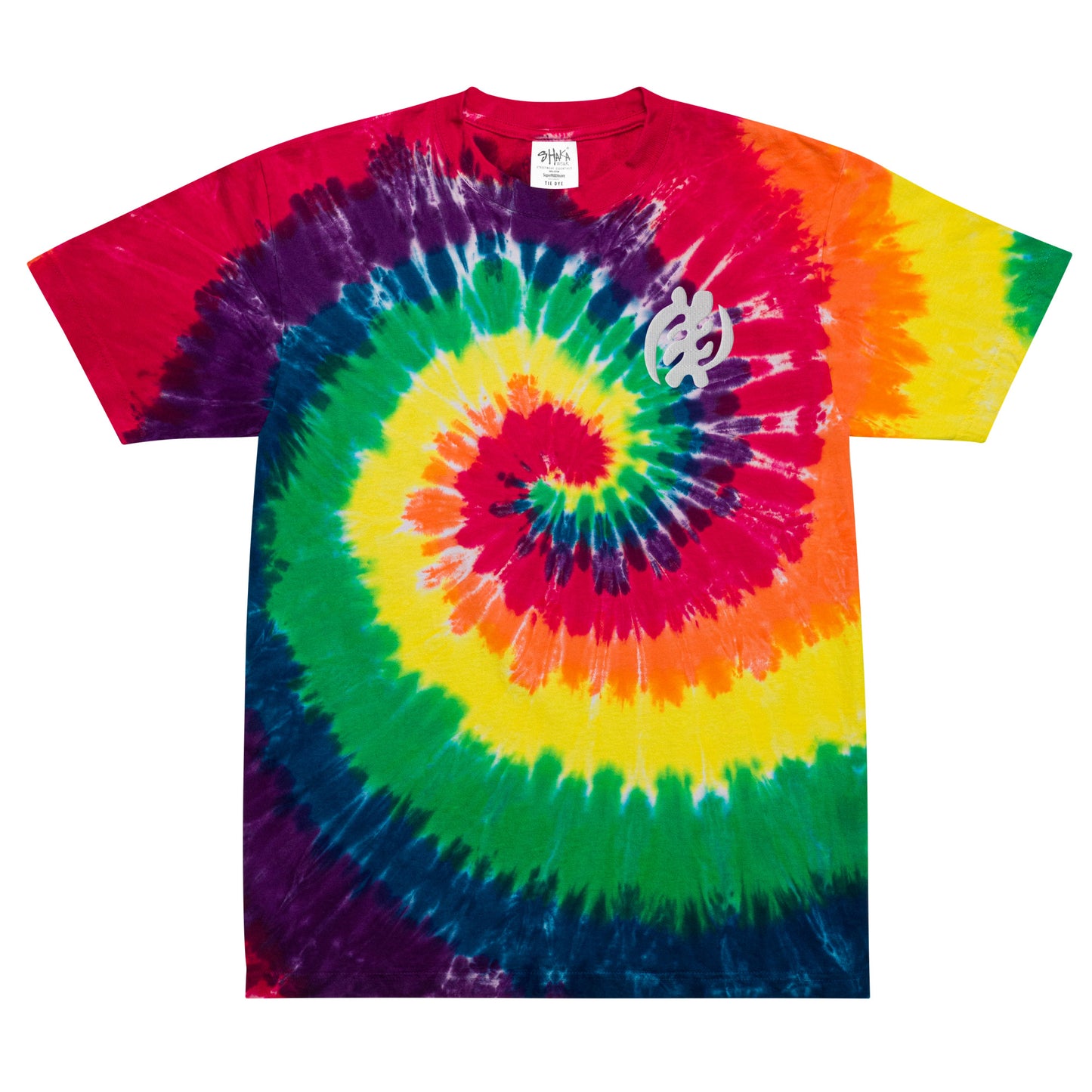 3D Embroidered Oversized tie-dye t-shirt