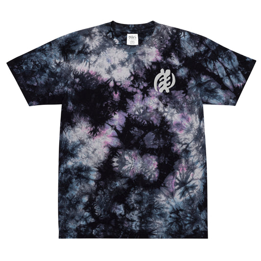 3D Embroidered Oversized tie-dye t-shirt