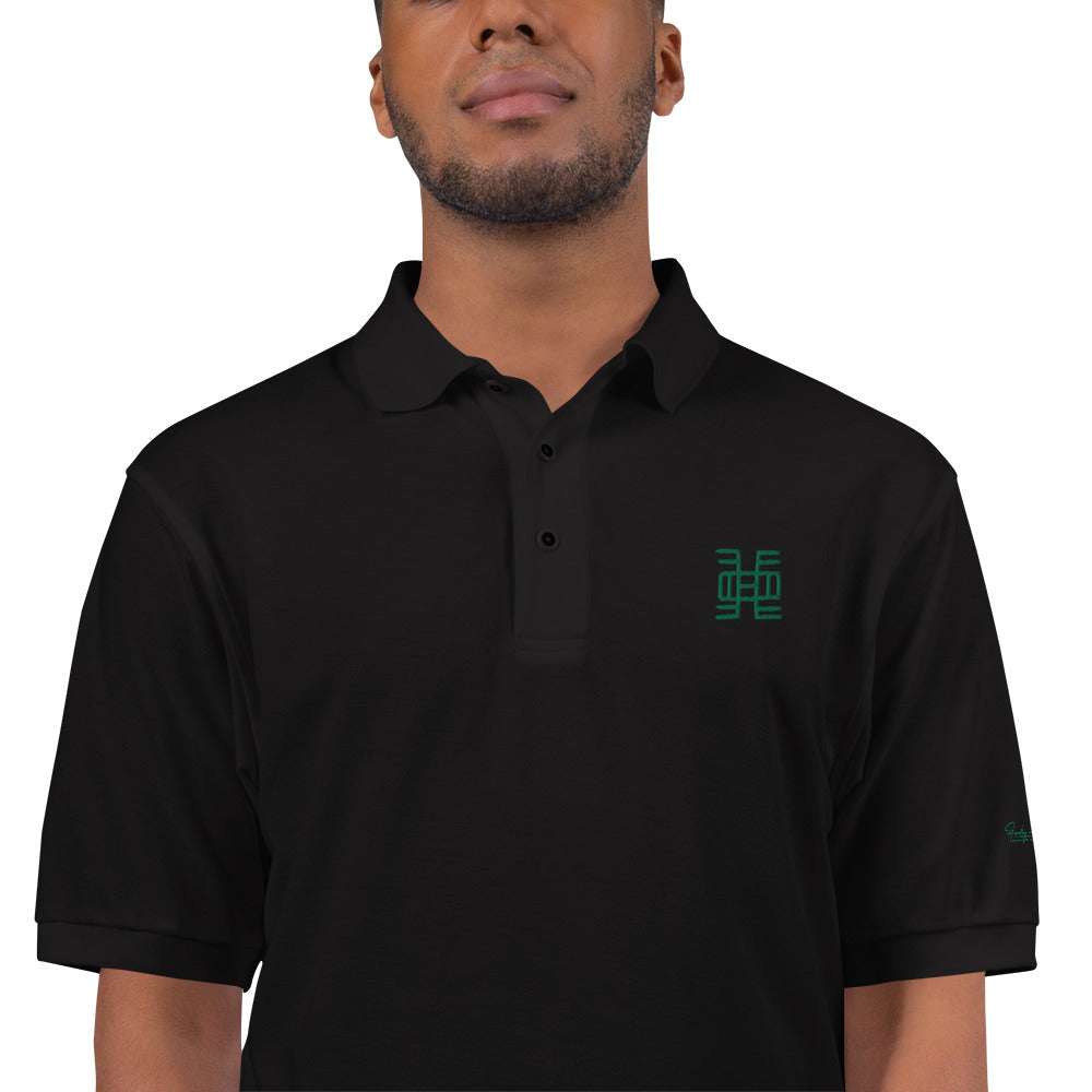 Adinkra - Life Long Education Men's Premium Polo Funky African