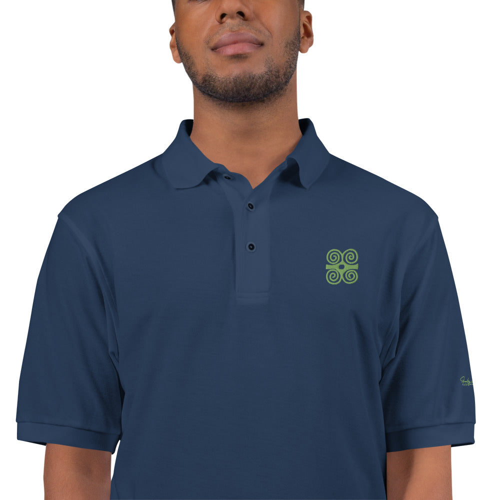 Adinkra - Ram's Horn Men's Premium Polo Funky African