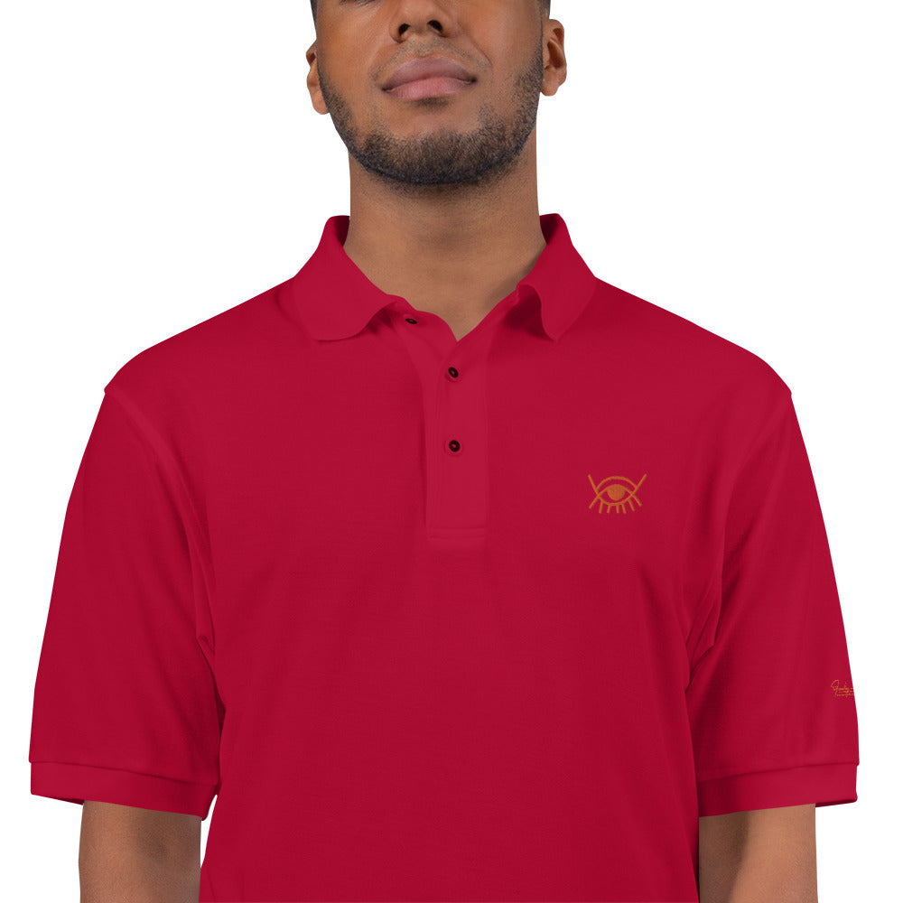 Adinkra - God sees and knows all Men's Premium Polo Funky African