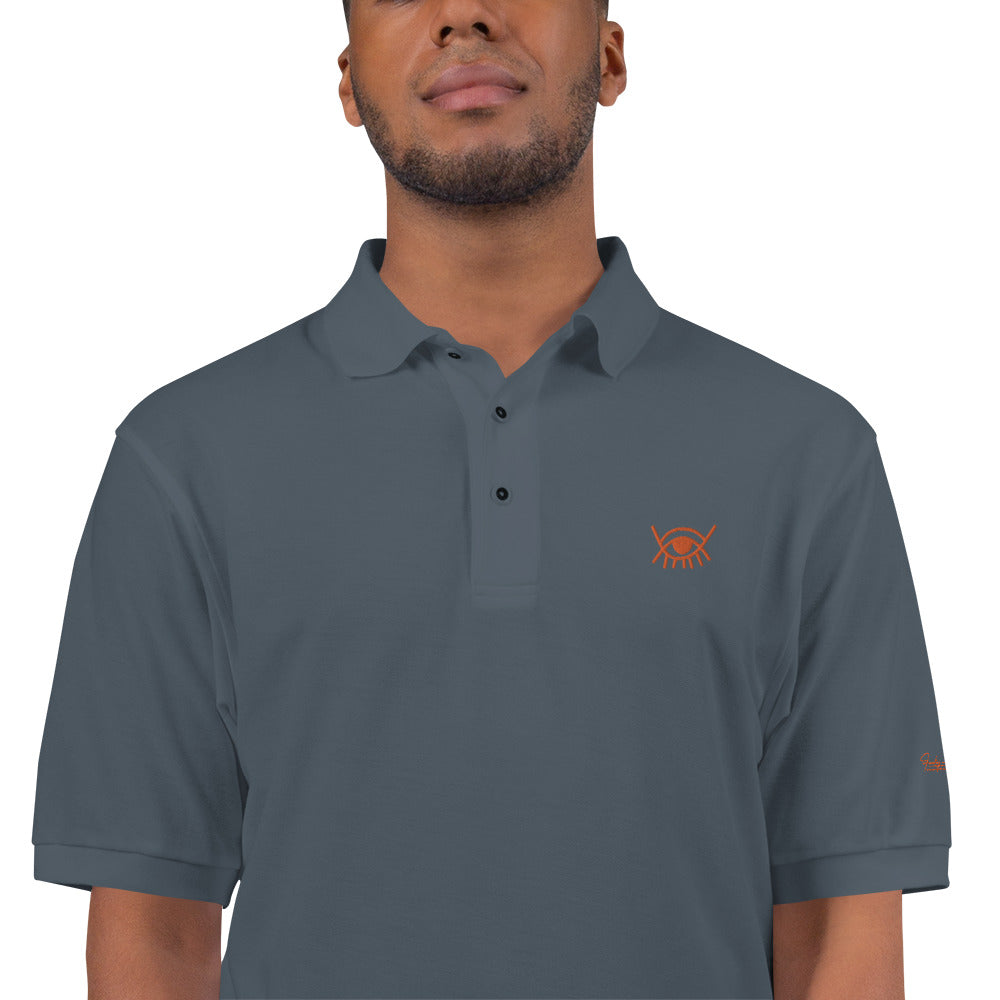 Adinkra - God sees and knows all Men's Premium Polo Funky African