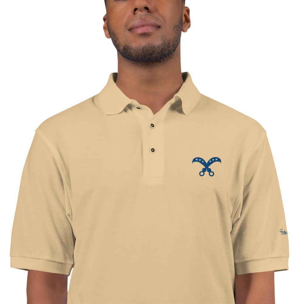 Adinkra - Sword of War(Courage) Men's Premium Polo Funky African