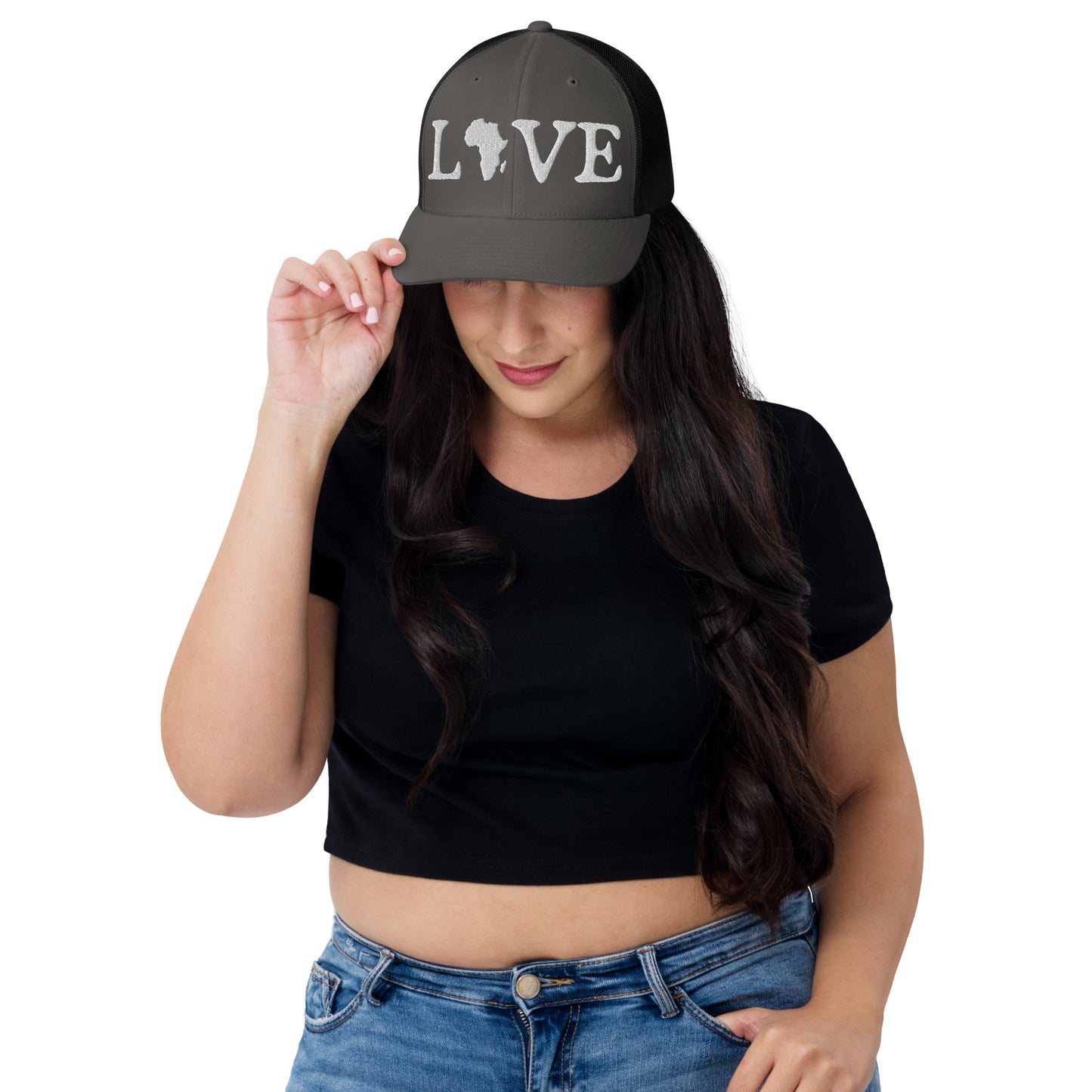 3D Embroidered love Trucker Cap