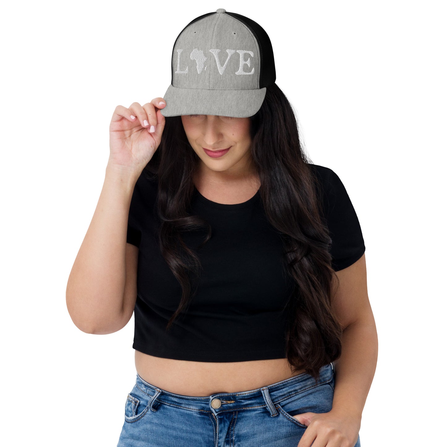 3D Embroidered love Trucker Cap