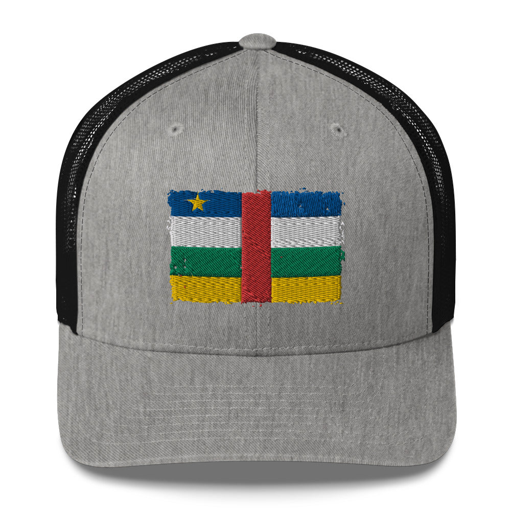 Central African Republic 3D Embroidery Trucker Cap