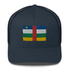Central African Republic 3D Embroidery Trucker Cap Funky African