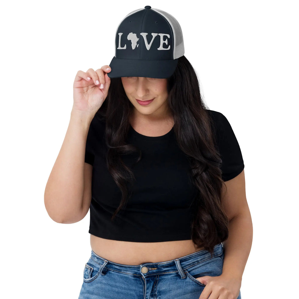 3D Embroidered love Trucker Cap Funky African
