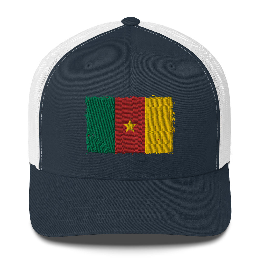 Cameroon 3D Embroidery Trucker Cap Funky African