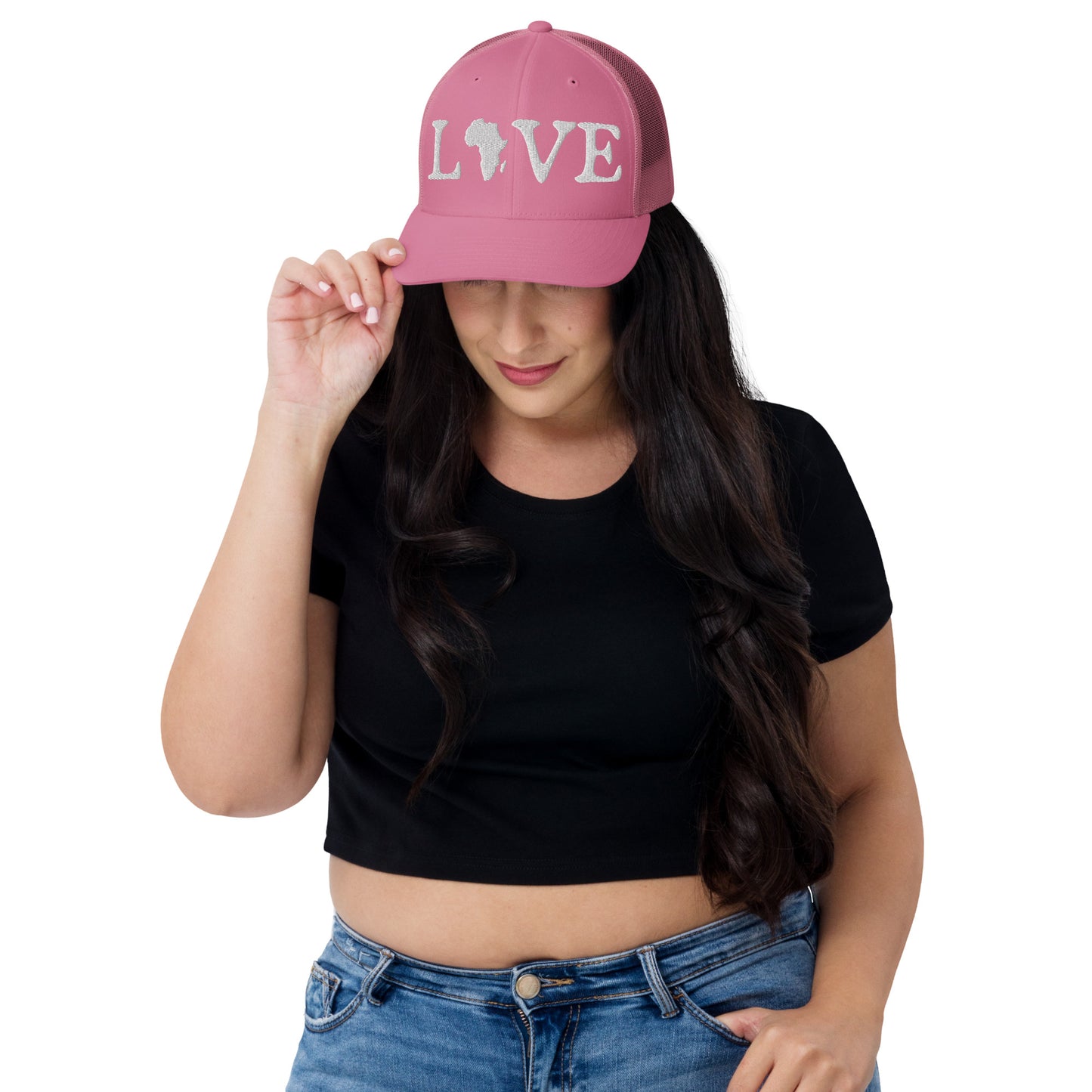 3D Embroidered love Trucker Cap