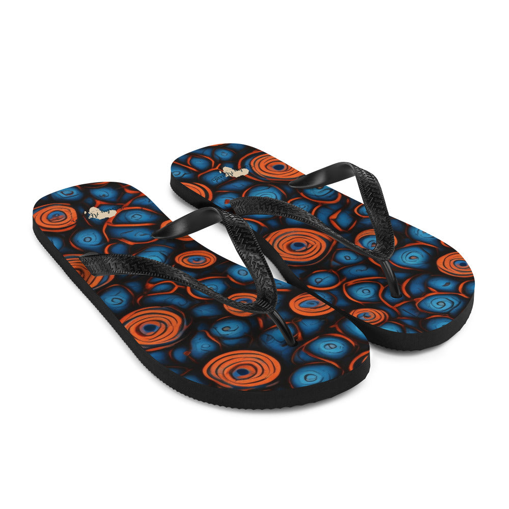 African Print Flip-Flops Funky African