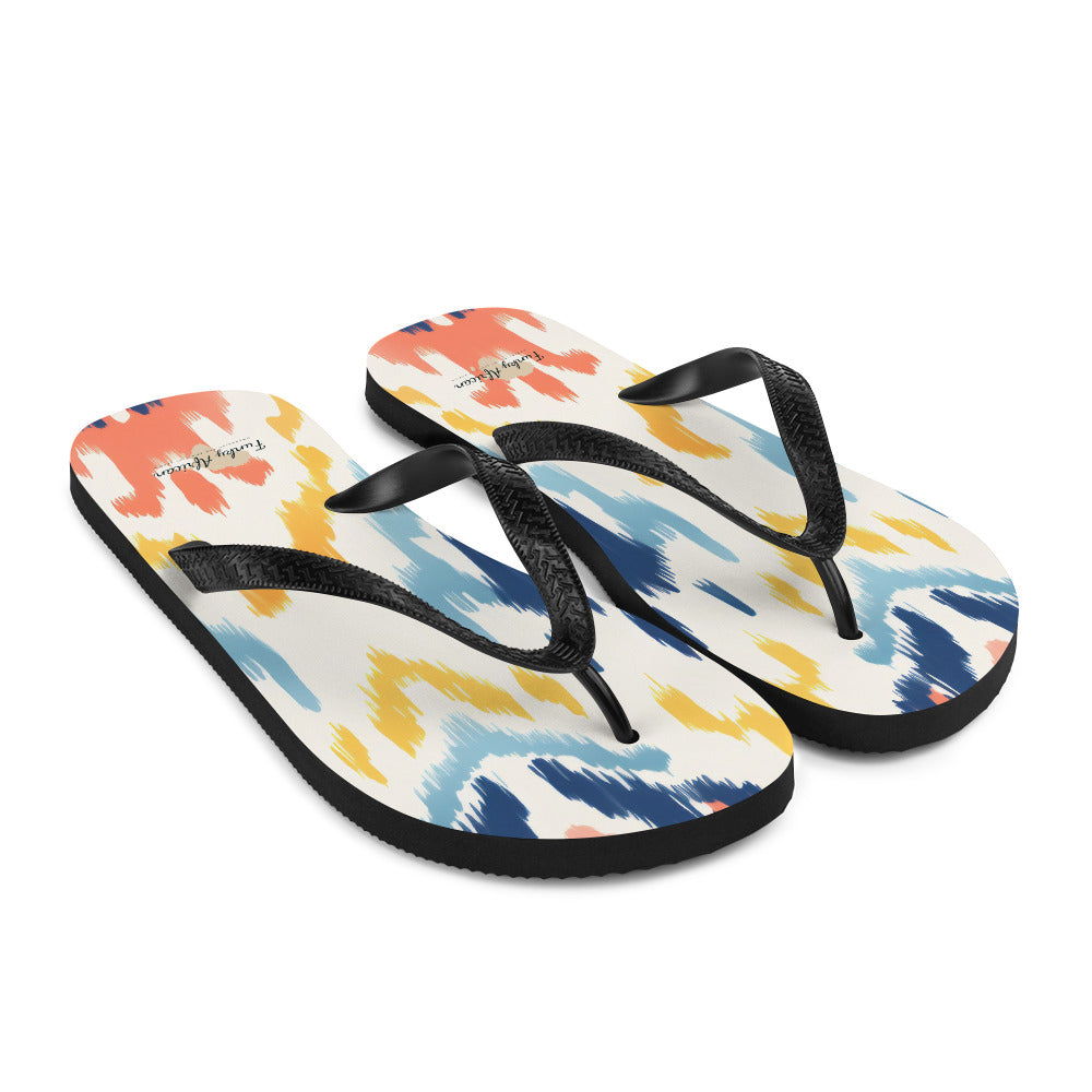 African Print Flip-Flops