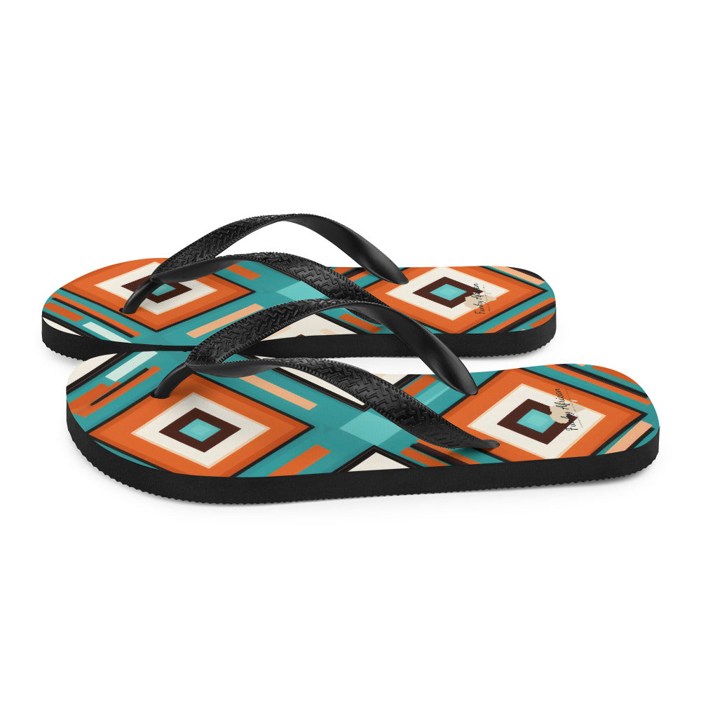 African Print Flip-Flops Funky African