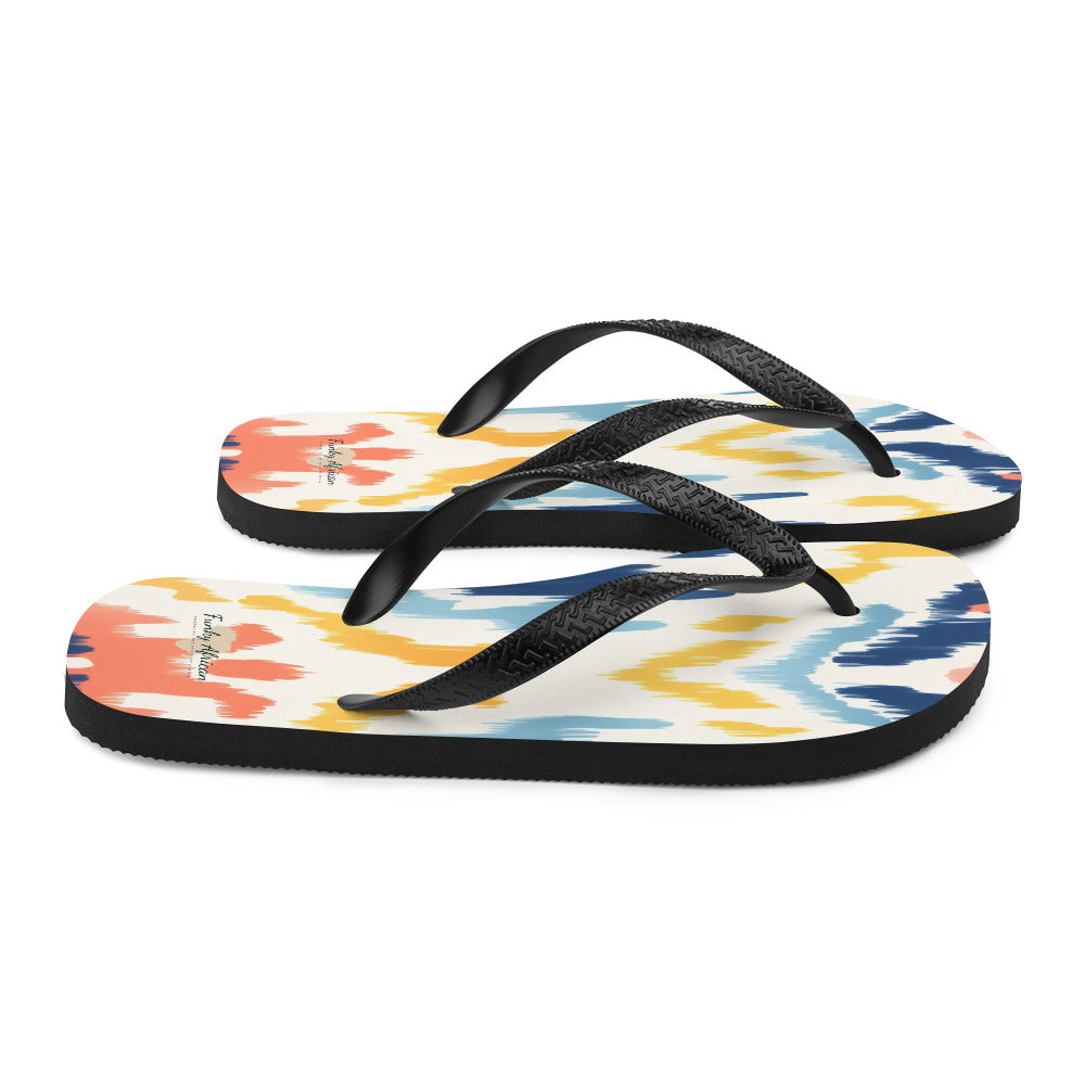 African Print Flip-Flops