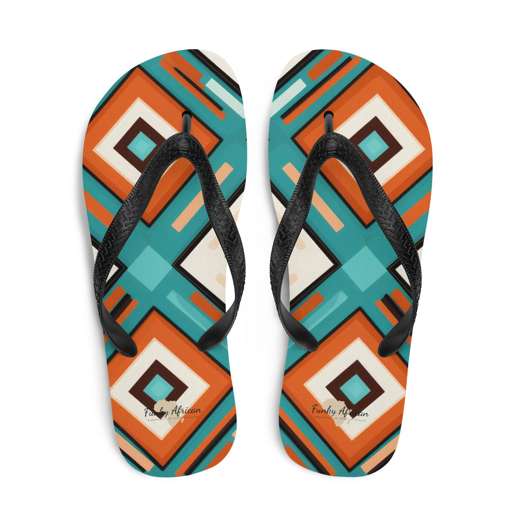 African Print Flip-Flops Funky African