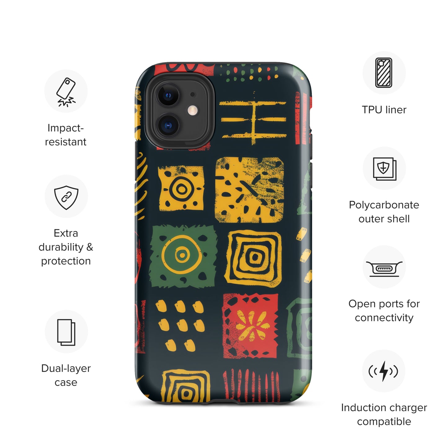 African Print Tough Case for iPhone®