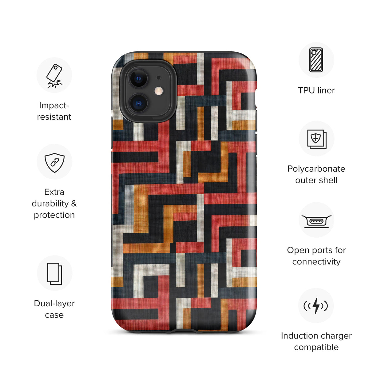 African Print Tough Case for iPhone® Funky African