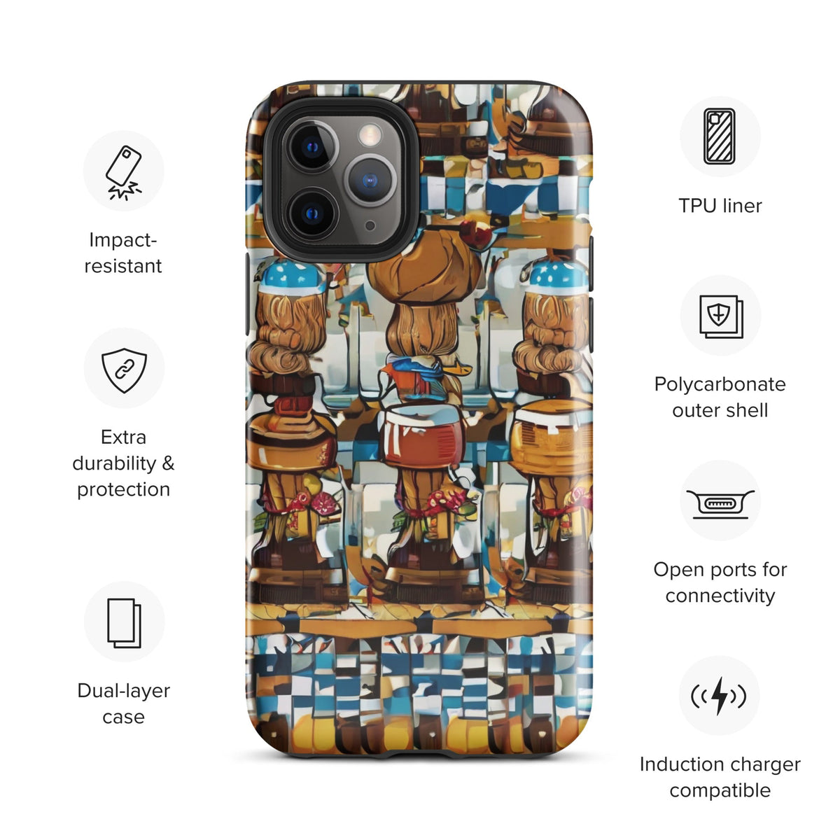 African Print Tough Case for iPhone® Funky African