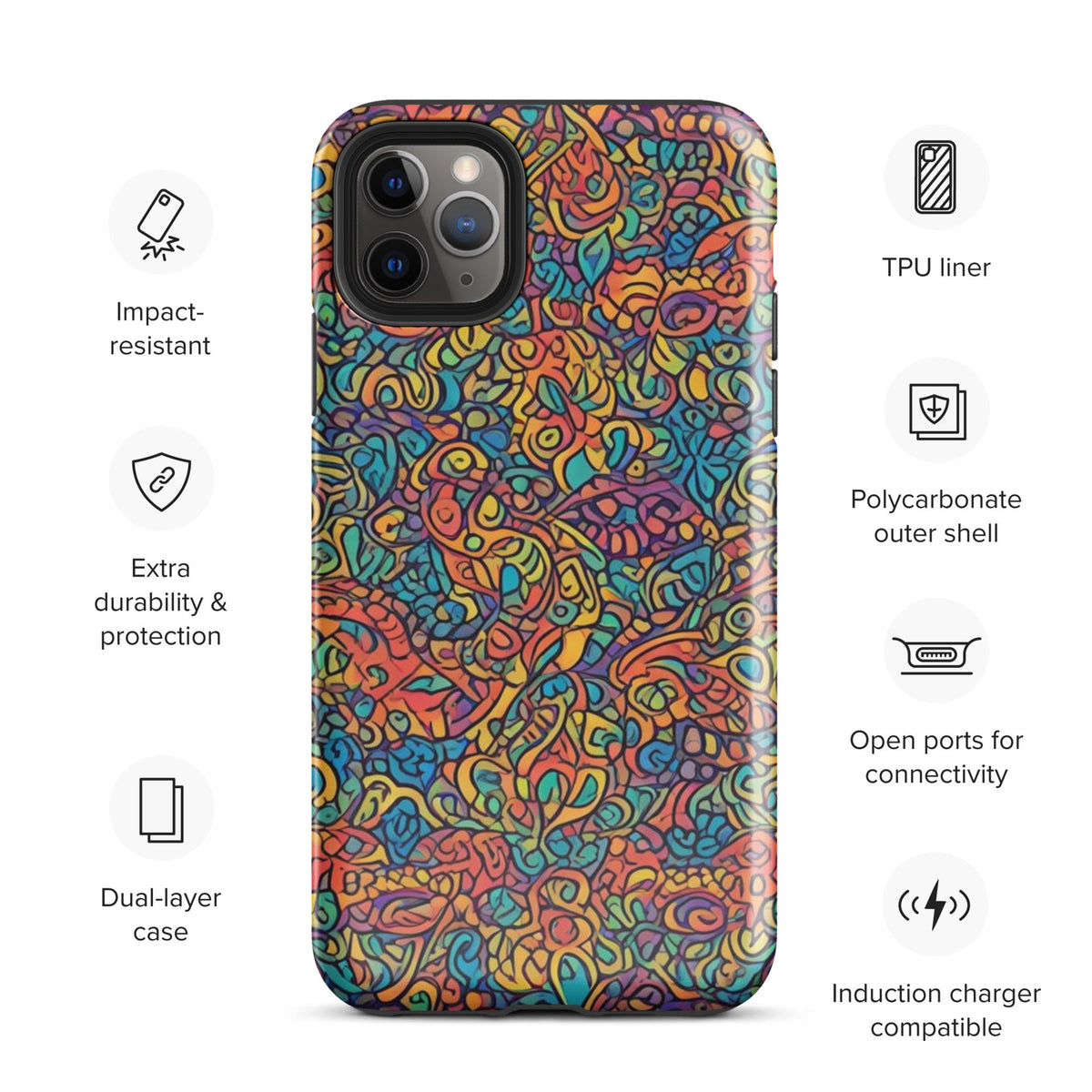 African Print Tough Case for iPhone® Funky African
