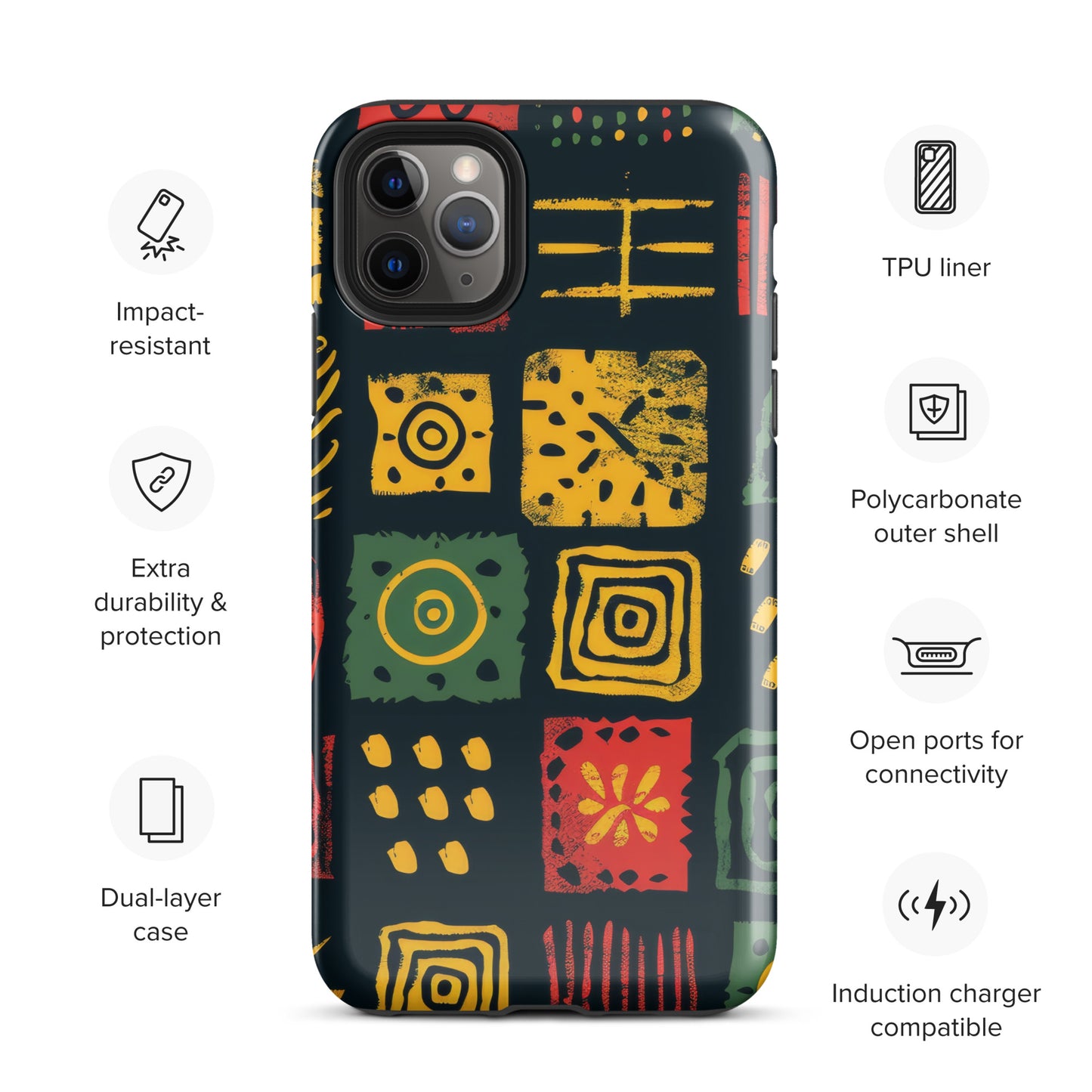 African Print Tough Case for iPhone®