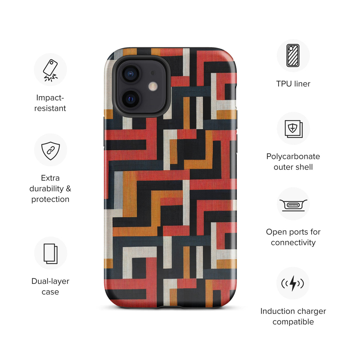 African Print Tough Case for iPhone® Funky African